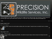 Tablet Screenshot of blog.precisionwildlife.com